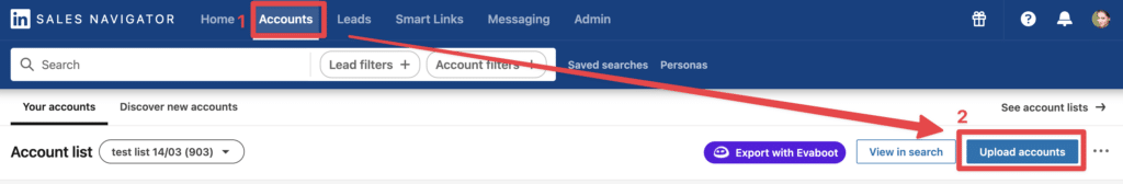 how to upload csv to sales navigator