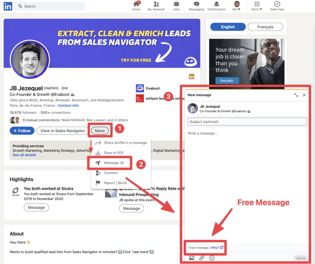Como obter inmails no LinkedIn com Open Profiles