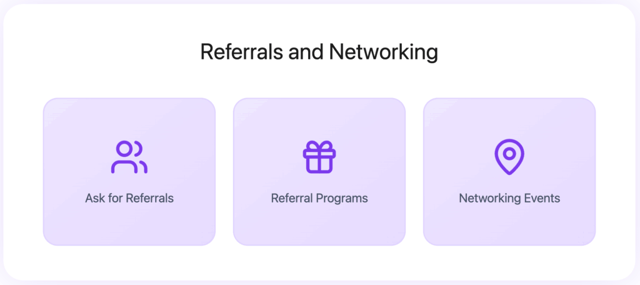 Referrals and Networking lead generation insurance