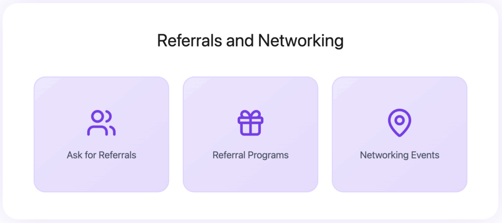Referrals and Networking lead generation insurance