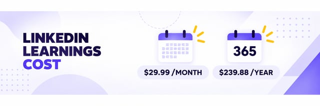 linkedin learning cost $29.99 monthly or $239.88 yearly