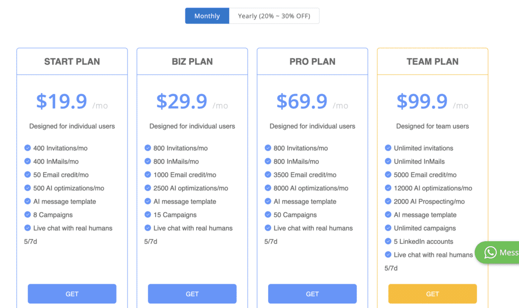 linkedradar pricing