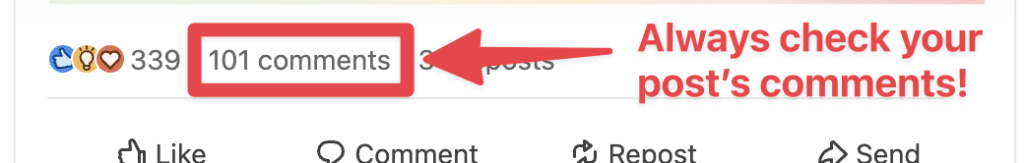 find good candidates on your linkedin post comment section