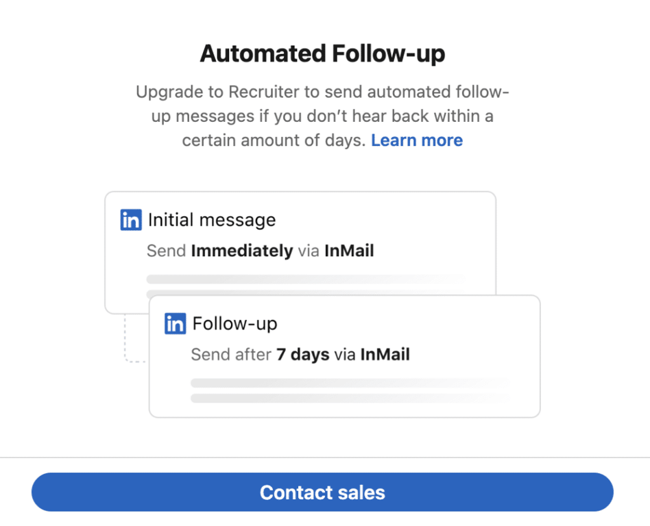 progam inmail follow up linkedin recruiter
