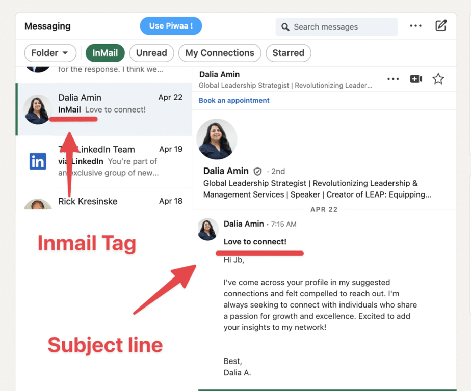 linkedin inmail meaning