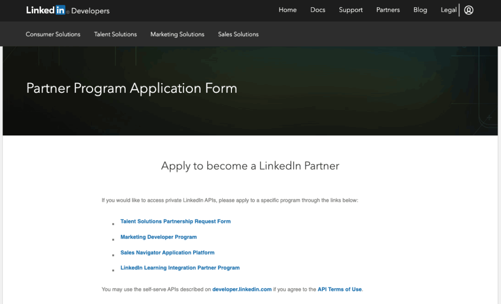 Sales Navigator Application Platform Partner