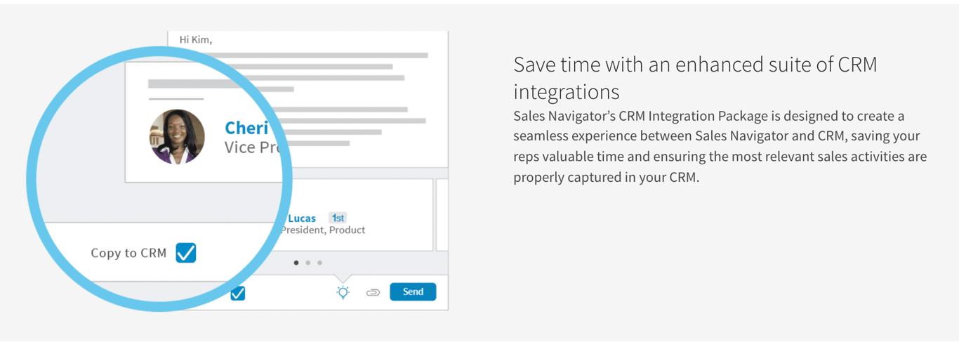 sales navigator enterprise advanced CRM synch