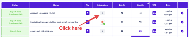 sales navigator export evaboot integration