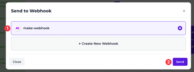 send to webhook make