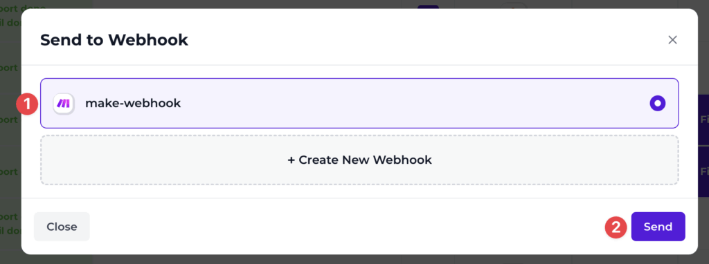 send to webhook make