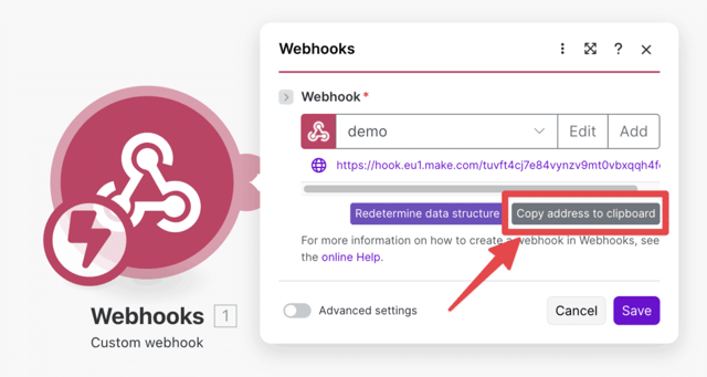 copy address to clipboard make