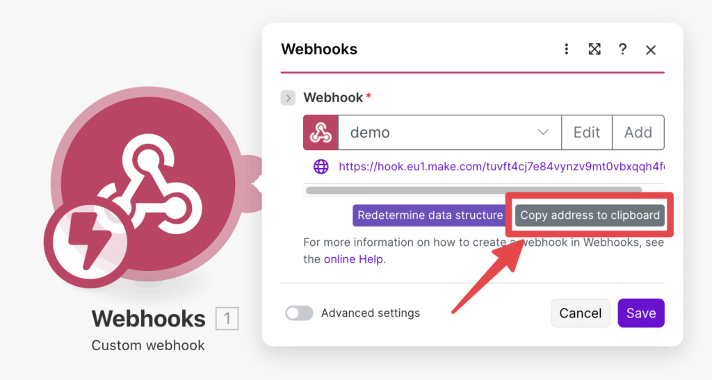 copy address to clipboard make