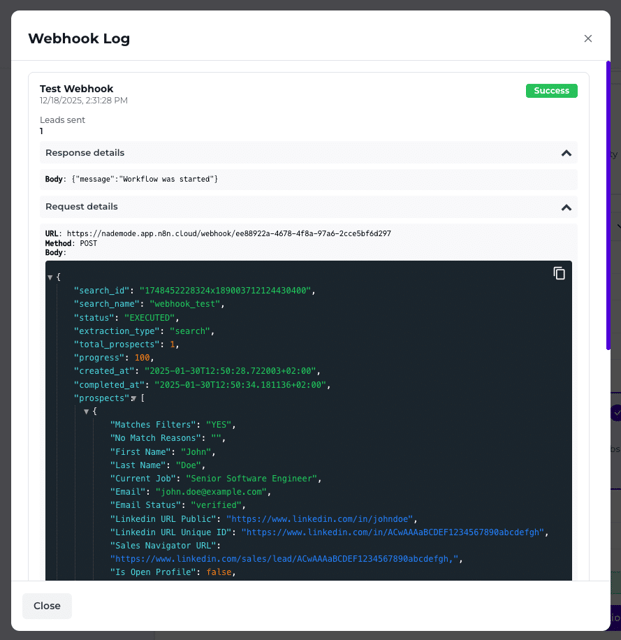 webhook log evaboot n8n