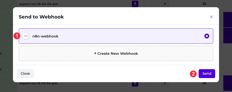 send to webhook n n