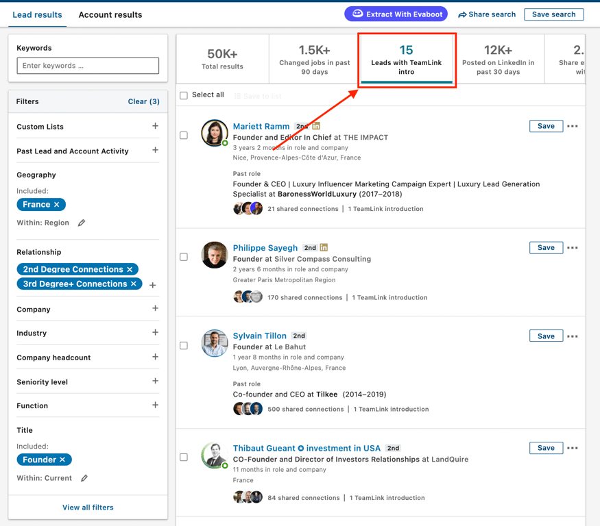 sales navigator teamlink