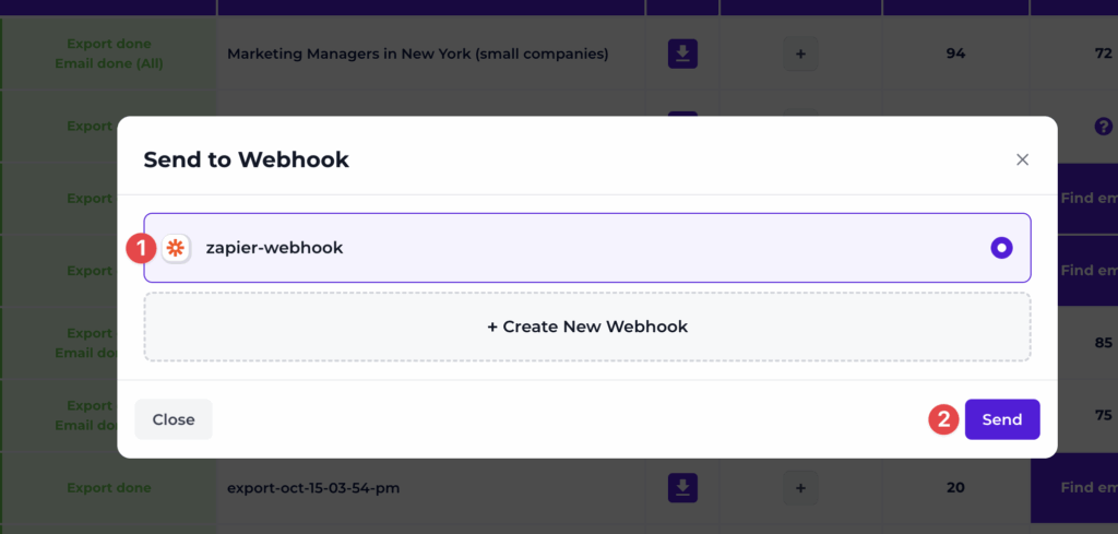 send to webhook