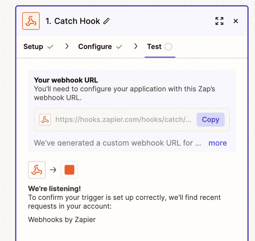 webhook url zapier