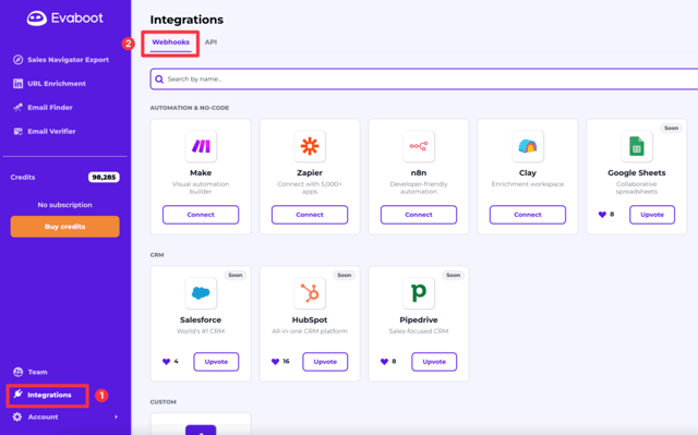 evaboot integrations