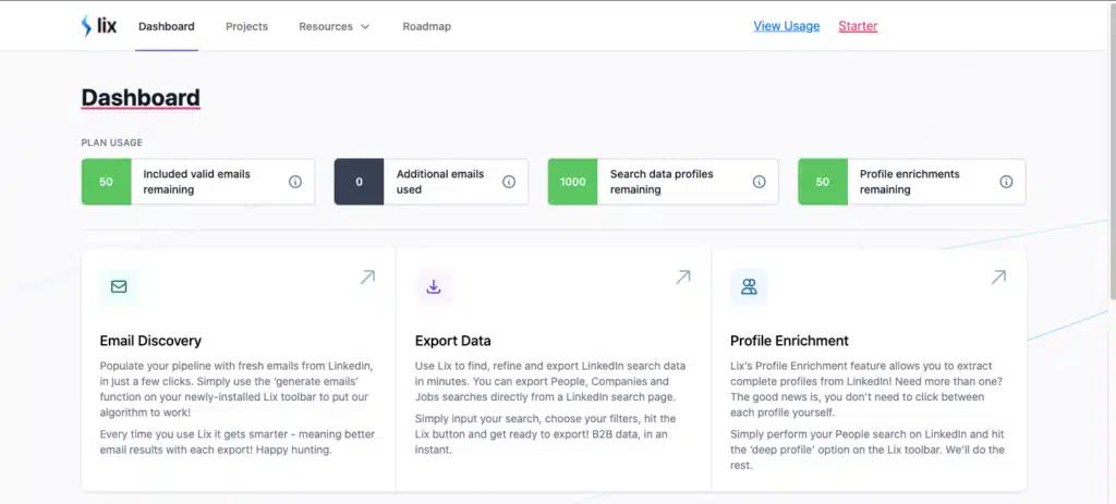 lix linkedin scraper features