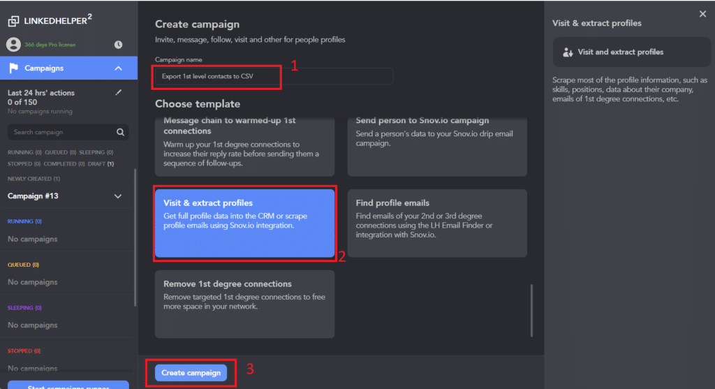 linked helper linkedin scraper features