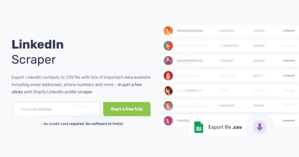 dripify linkedin scraper features