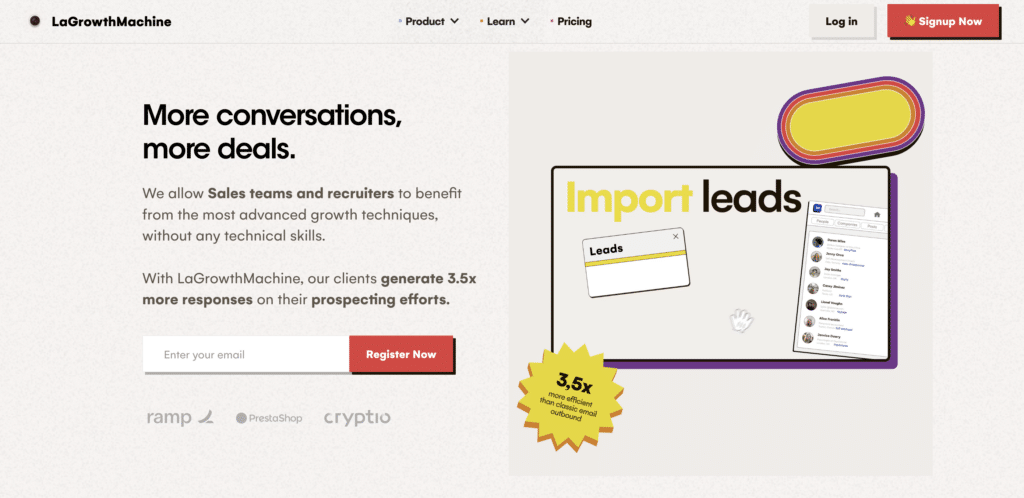 lagrowthmachine linkedin scraping tool