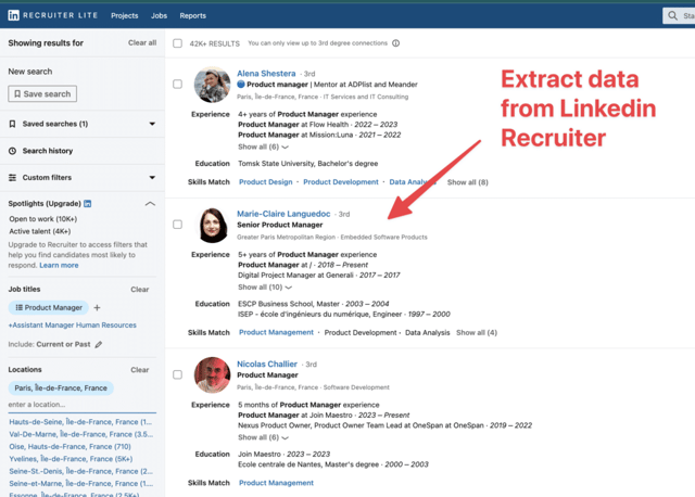 linkedin recruiter scraping