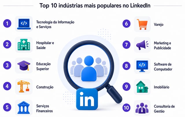Las 10 industrias con más miembros en LinkedIn, encabezadas por Information Technology & Services, Hospital & Health Care y Higher Education