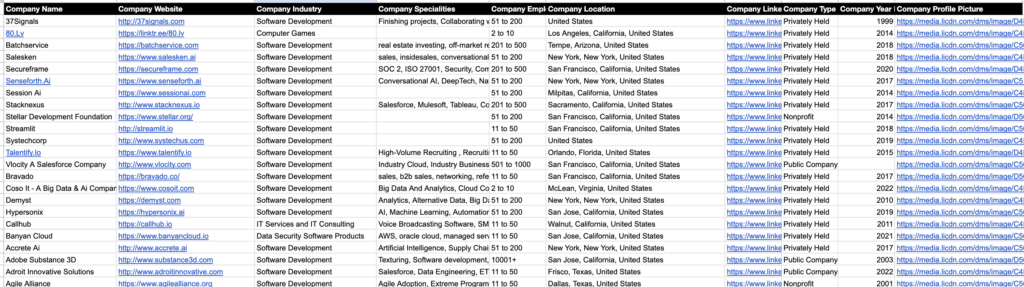 account list template prospecting