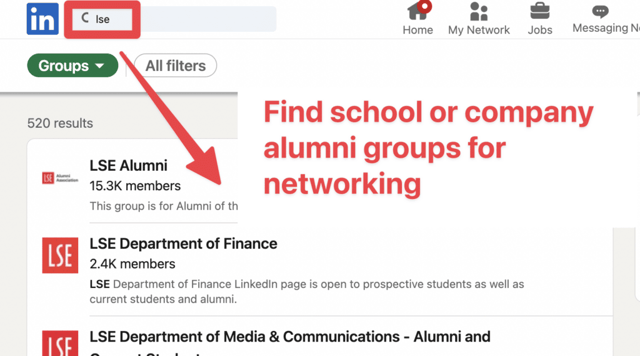 como utilizar grupos do Linkedin para networking