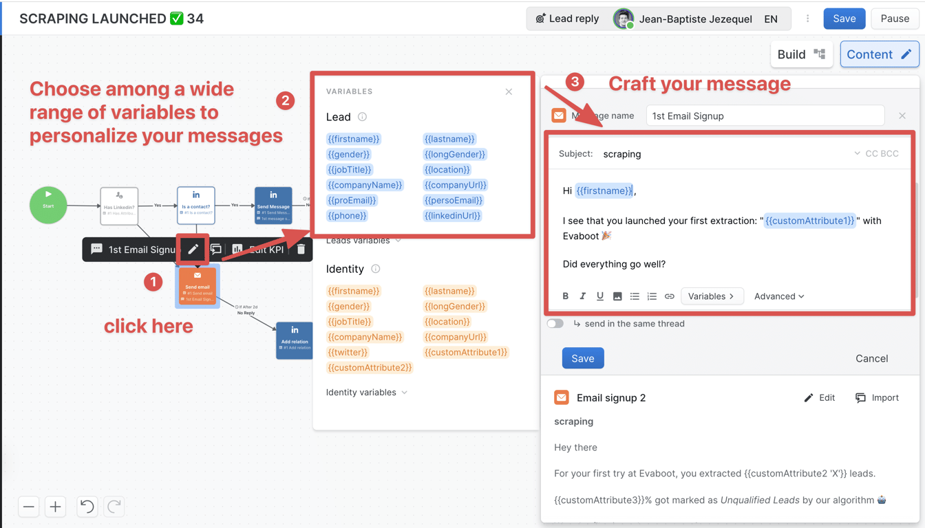 how to use custom variable in your linkedin prospecting messages