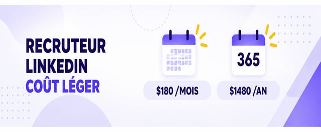carte des coûts mensuels et annuels de linkedin recruiter lite