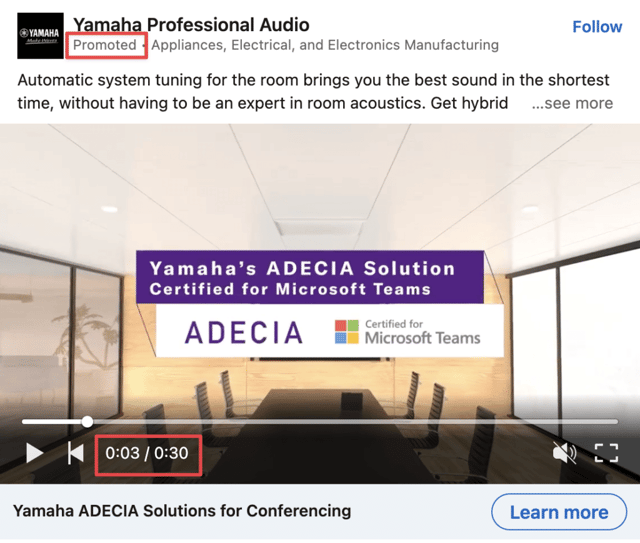linkedin video ads