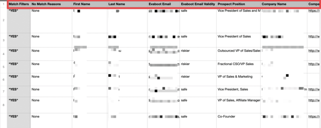 evaboot exporte des emails et d'autres données de prospects