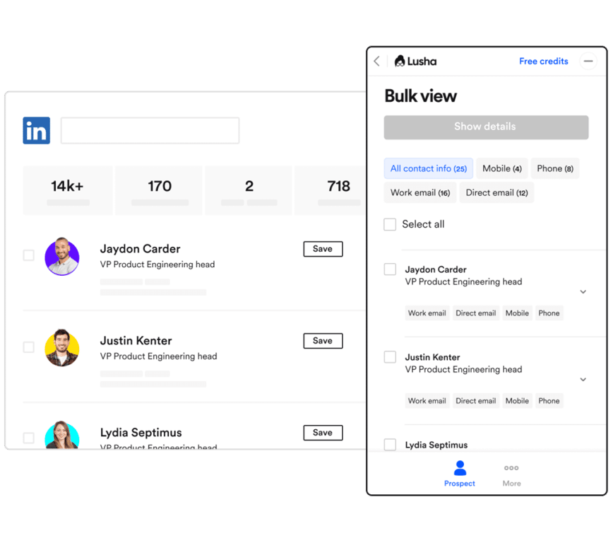lusha chrome extension t find emails