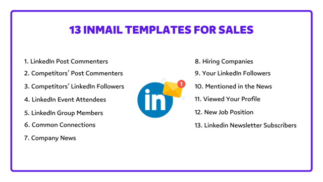 las 13 mejores plantillas de inmail de linkedin para ventas
