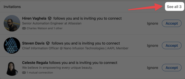 gestionar tus invitaciones de linkedin