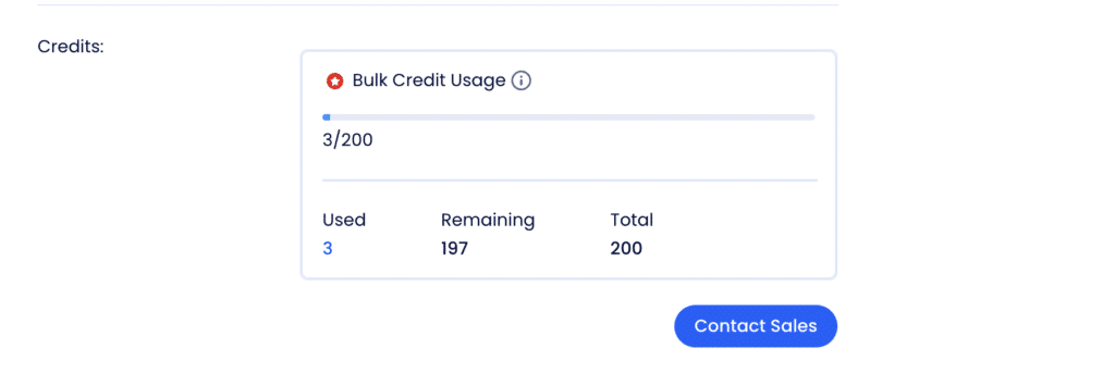 zoominfo bult credit usage indicator