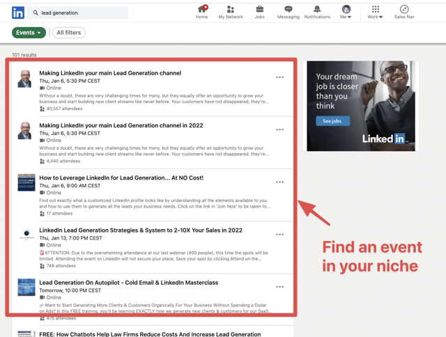Risultati della ricerca di eventi linkedin