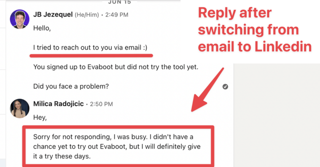 passer du courrier électronique à linkedin