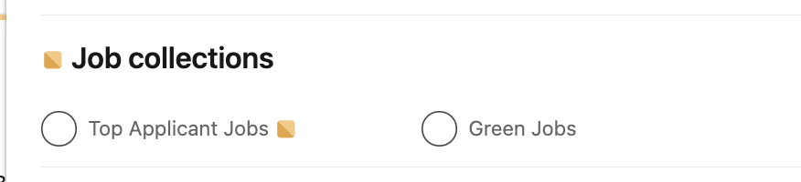job collection linkedin filter