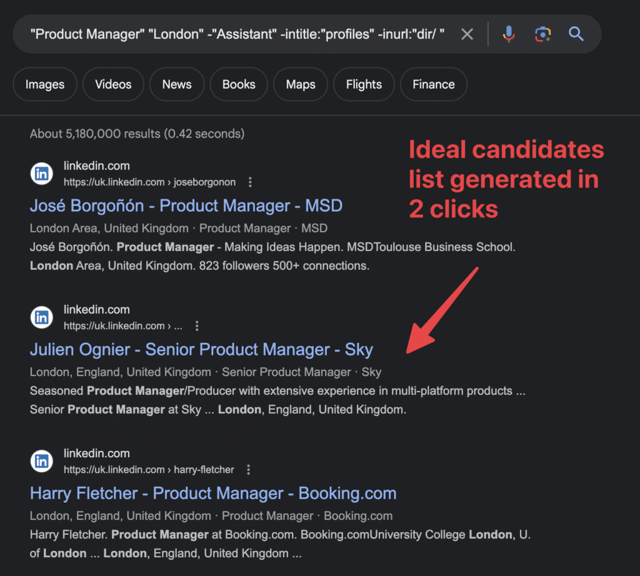 linkedin x ray search results recruitem