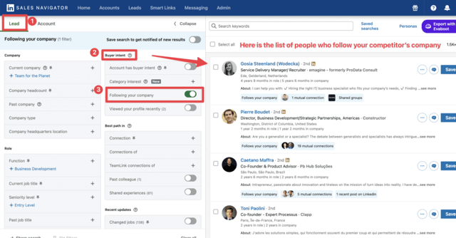 robar la audiencia de tus competidores en linkedin con sales navigator
