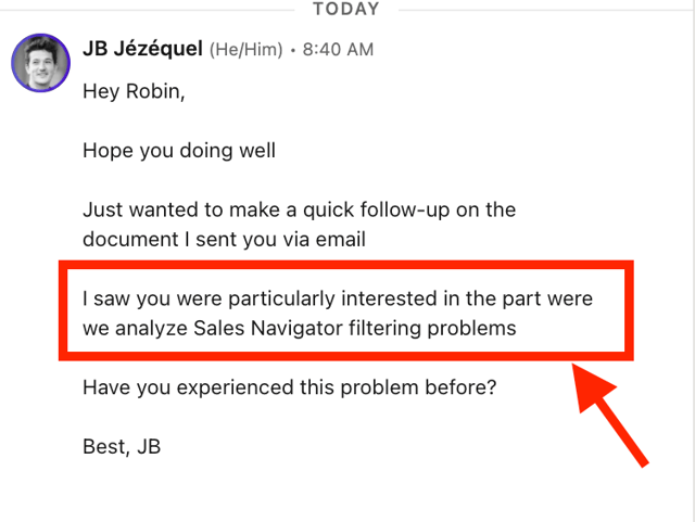 smart links follow up sales navigator