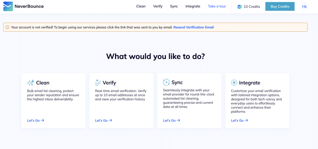 neverbounce email verification and list-cleaning service