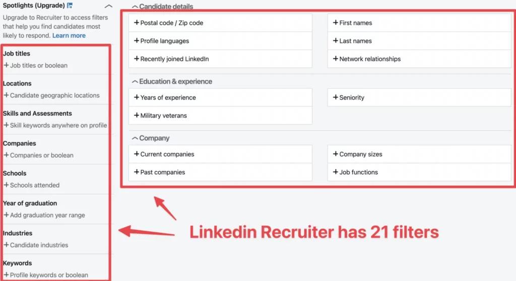 linkedin recruiter lite linkedin plan search filters