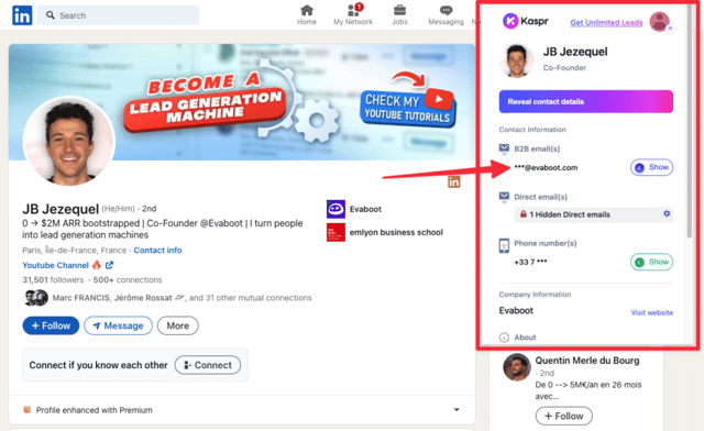 how to find someone's email on linkedin