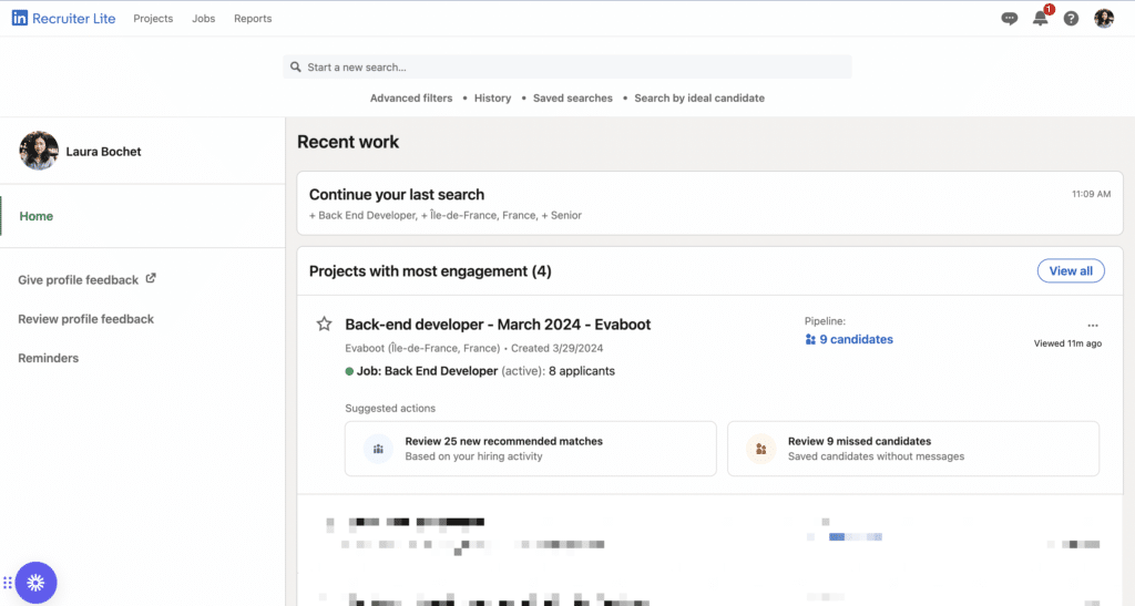 login to your linkedin recruiter account