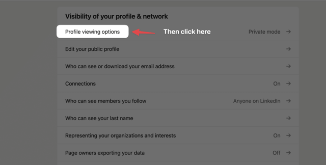 Comment modifier les options d'affichage du profil sur linkedin