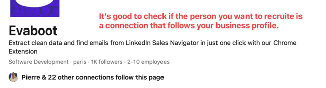 recruter des personnes sur linkedin qui vous suivent et qui sont dans vos relations